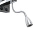 GloboStar® ELEGANT 01495 Μοντέρνο Επιτοίχιο Φωτιστικό Απλίκα με LED Βραχίονα Δίφωτο 1 x E27 IP20 Λευκό Ύφασμα με Ασημί Μέταλλο - Μ17 x Π21 x Υ43cm - ledmania.gr