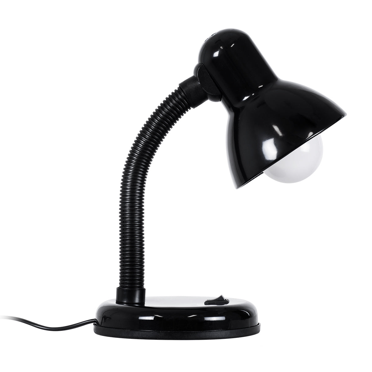 GLOBOSTAR® STUDENT 01530 Μοντέρνο Επιτραπέζιο Φωτιστικό Πορτατίφ με Ντουί 1 x E27 AC 220-240V IP20 - Μαύρο - Μ12 x Π12 x Υ32cm - ledmania.gr