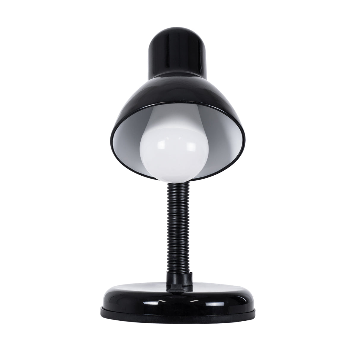 GLOBOSTAR® STUDENT 01530 Μοντέρνο Επιτραπέζιο Φωτιστικό Πορτατίφ με Ντουί 1 x E27 AC 220-240V IP20 - Μαύρο - Μ12 x Π12 x Υ32cm - ledmania.gr