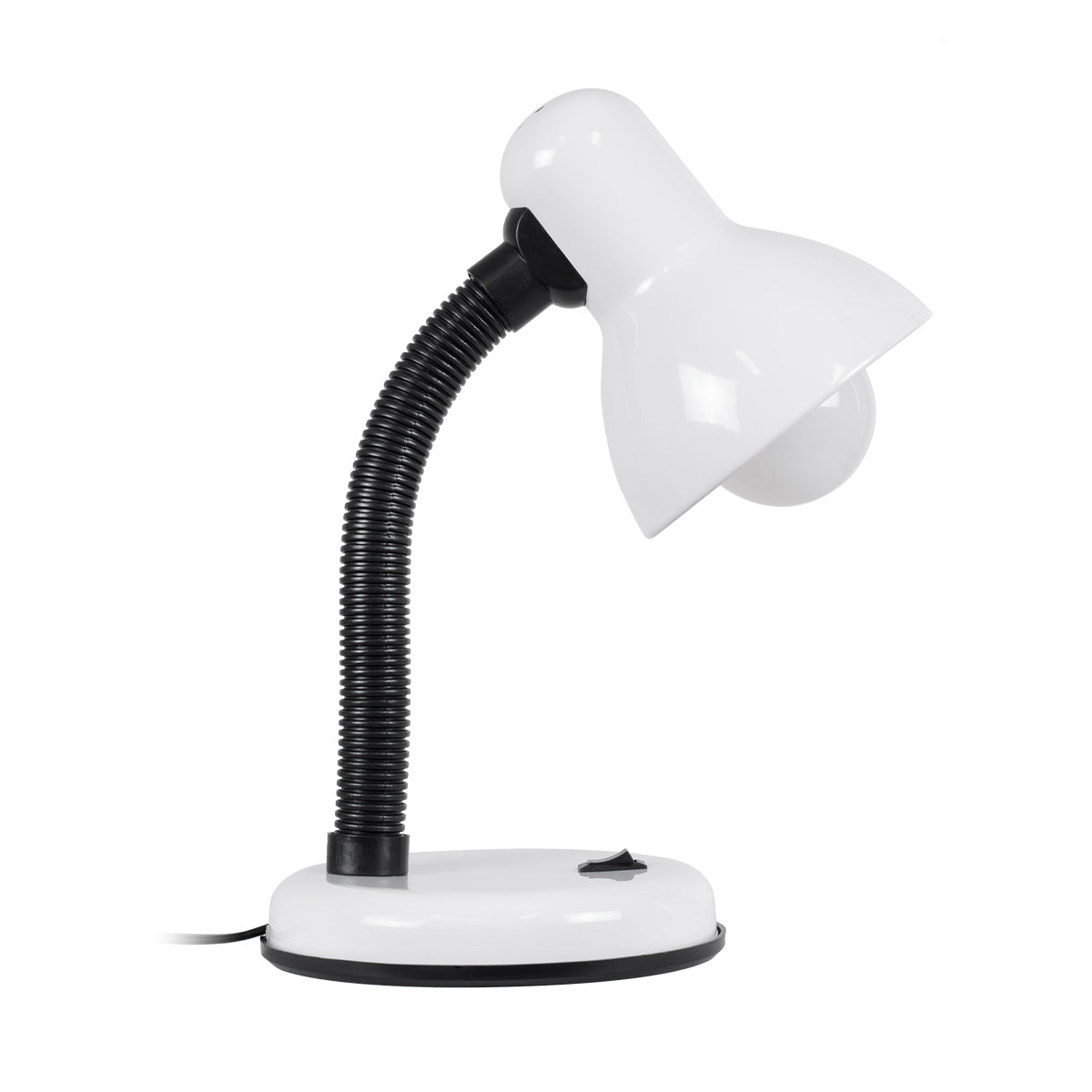 GLOBOSTAR® STUDENT 01531 Μοντέρνο Επιτραπέζιο Φωτιστικό Πορτατίφ με Ντουί 1 x E27 AC 220-240V IP20 - Λευκό - Μ12 x Π12 x Υ32cm - ledmania.gr