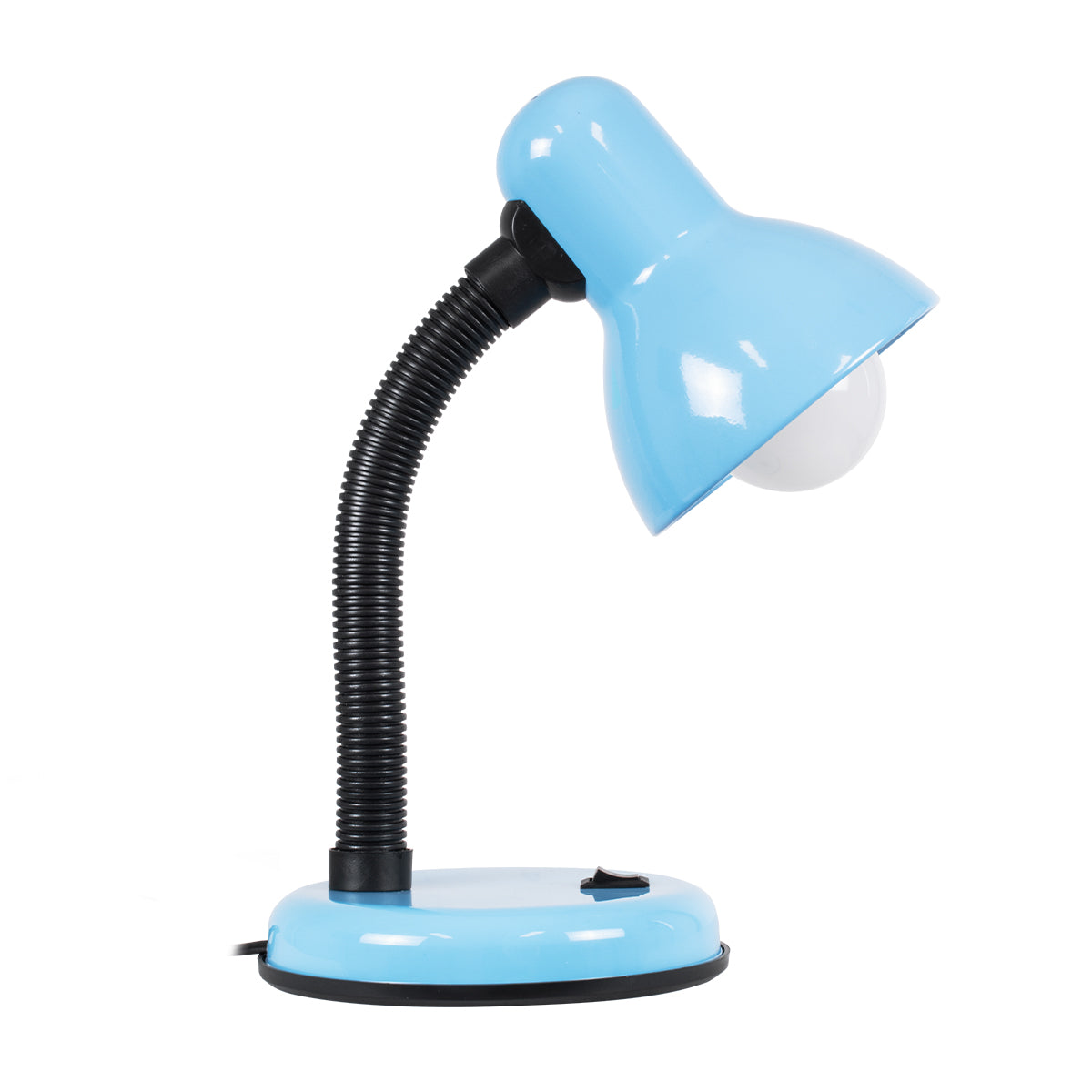 GLOBOSTAR® STUDENT 01532 Μοντέρνο Επιτραπέζιο Φωτιστικό Πορτατίφ με Ντουί 1 x E27 AC 220-240V IP20 - Γαλάζιο - Μ12 x Π12 x Υ32cm - ledmania.gr