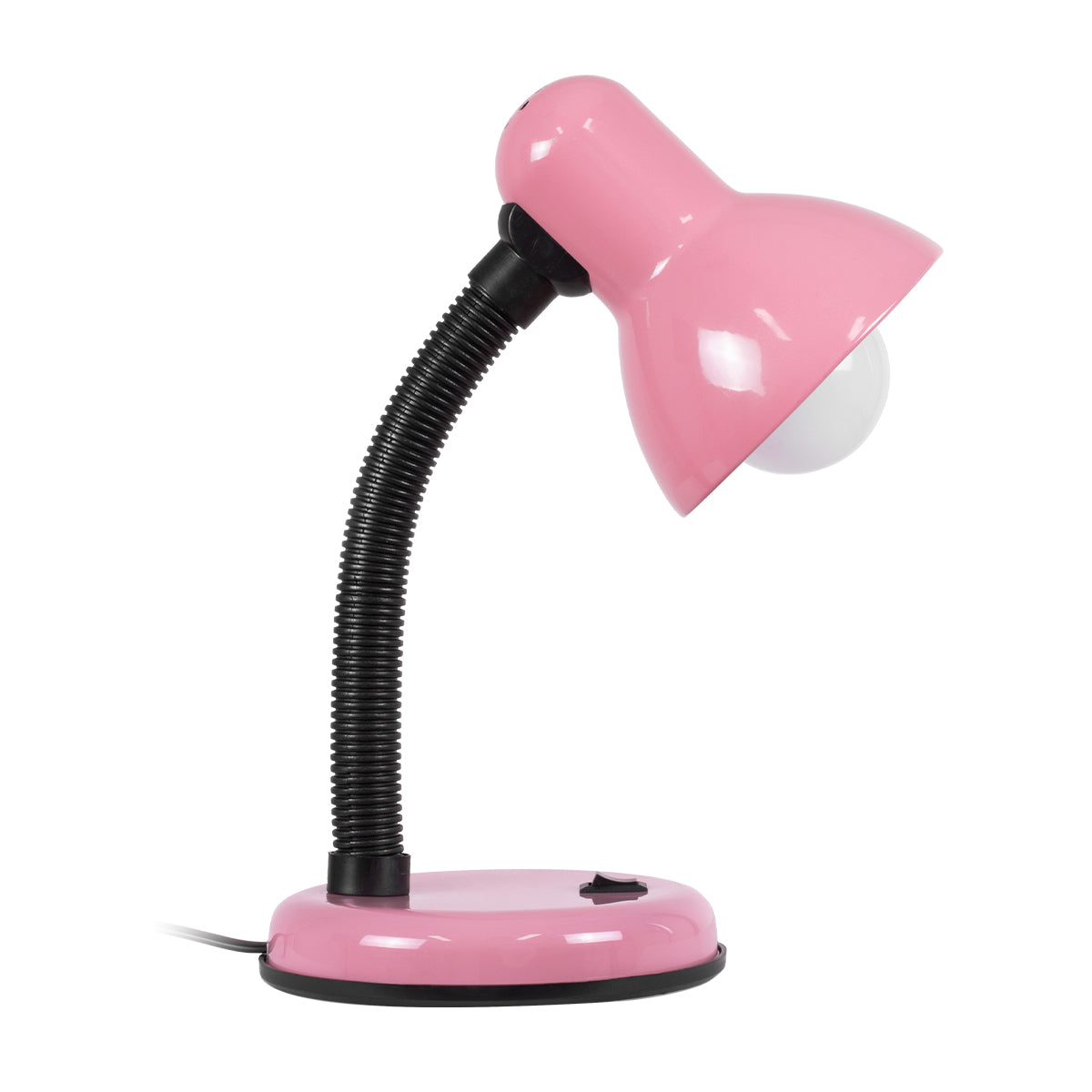 GLOBOSTAR® STUDENT 01534 Μοντέρνο Επιτραπέζιο Φωτιστικό Πορτατίφ με Ντουί 1 x E27 AC 220-240V IP20 - Ροζ - Μ12 x Π12 x Υ32cm - ledmania.gr