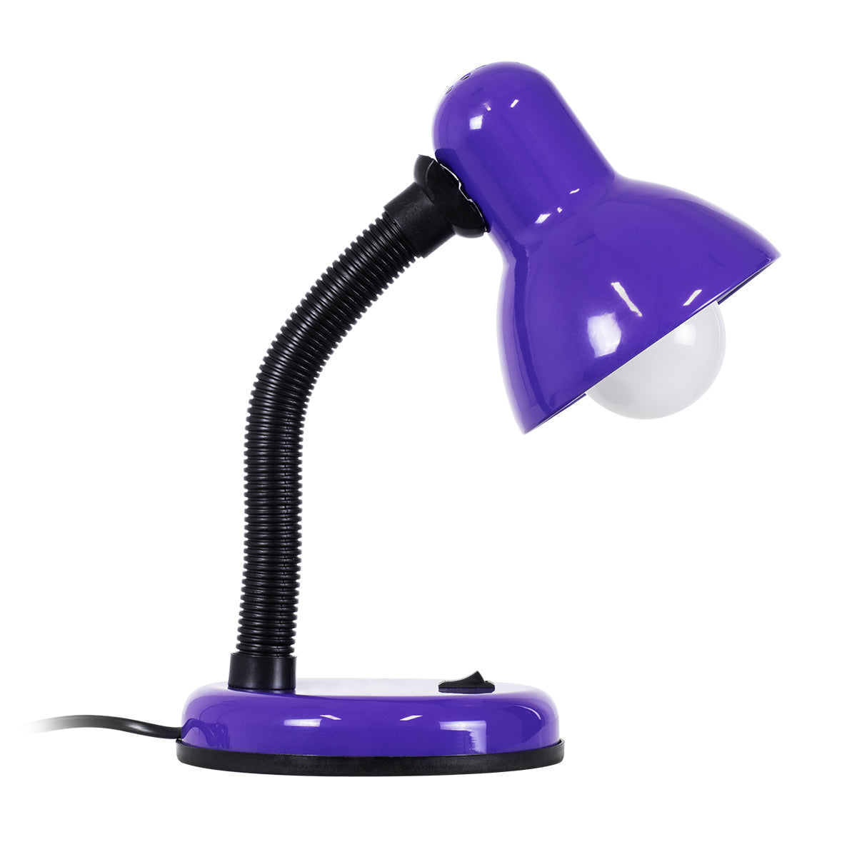 GLOBOSTAR® STUDENT 01537 Μοντέρνο Επιτραπέζιο Φωτιστικό Πορτατίφ με Ντουί 1 x E27 AC 220-240V IP20 - Μωβ - Μ12 x Π12 x Υ32cm - ledmania.gr