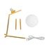 GLOBOSTAR® ELFIS 01551 Μοντέρνο Επιτραπέζιο Φωτιστικό Πορτατίφ με Ντουί 1 x E27 AC 220-240V IP20 - Χρυσό & Λευκό - Μ15 x Π15 x Υ53cm - ledmania.gr