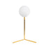 GLOBOSTAR® ELFIS 01551 Μοντέρνο Επιτραπέζιο Φωτιστικό Πορτατίφ με Ντουί 1 x E27 AC 220-240V IP20 - Χρυσό & Λευκό - Μ15 x Π15 x Υ53cm - ledmania.gr