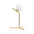 GLOBOSTAR® ELFIS 01551 Μοντέρνο Επιτραπέζιο Φωτιστικό Πορτατίφ με Ντουί 1 x E27 AC 220-240V IP20 - Χρυσό & Λευκό - Μ15 x Π15 x Υ53cm - ledmania.gr