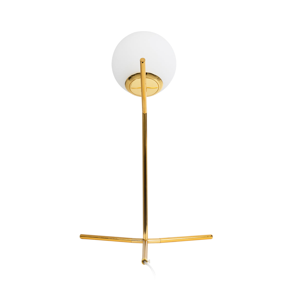 GLOBOSTAR® ELFIS 01551 Μοντέρνο Επιτραπέζιο Φωτιστικό Πορτατίφ με Ντουί 1 x E27 AC 220-240V IP20 - Χρυσό & Λευκό - Μ15 x Π15 x Υ53cm - ledmania.gr
