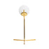 GLOBOSTAR® ELFIS 01551 Μοντέρνο Επιτραπέζιο Φωτιστικό Πορτατίφ με Ντουί 1 x E27 AC 220-240V IP20 - Χρυσό & Λευκό - Μ15 x Π15 x Υ53cm - ledmania.gr