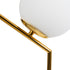 GLOBOSTAR® ELFIS 01551 Μοντέρνο Επιτραπέζιο Φωτιστικό Πορτατίφ με Ντουί 1 x E27 AC 220-240V IP20 - Χρυσό & Λευκό - Μ15 x Π15 x Υ53cm - ledmania.gr