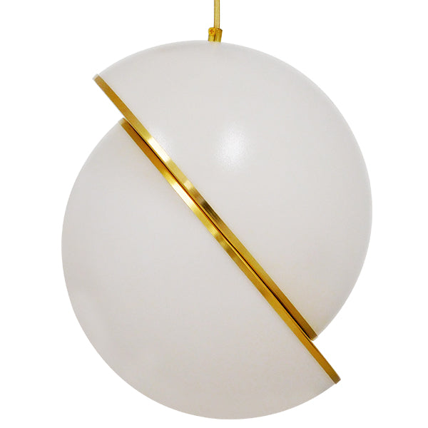 GLOBOSTAR® HUDSON 01555 Μοντέρνο Κρεμαστό Φωτιστικό Οροφής με Ντουί 1 x E27 AC 220-240V IP20 - Λευκό & Χρυσό - Μ30 x Π30 x Υ34cm - ledmania.gr