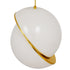 GLOBOSTAR® HUDSON 01555 Μοντέρνο Κρεμαστό Φωτιστικό Οροφής με Ντουί 1 x E27 AC 220-240V IP20 - Λευκό & Χρυσό - Μ30 x Π30 x Υ34cm - ledmania.gr