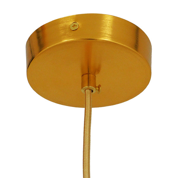 GLOBOSTAR® HUDSON 01555 Μοντέρνο Κρεμαστό Φωτιστικό Οροφής με Ντουί 1 x E27 AC 220-240V IP20 - Λευκό & Χρυσό - Μ30 x Π30 x Υ34cm - ledmania.gr