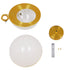 GLOBOSTAR® HUDSON 01555 Μοντέρνο Κρεμαστό Φωτιστικό Οροφής με Ντουί 1 x E27 AC 220-240V IP20 - Λευκό & Χρυσό - Μ30 x Π30 x Υ34cm - ledmania.gr