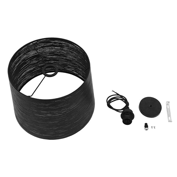 GLOBOSTAR® ACCADEMIA 01556 Μοντέρνο Κρεμαστό Φωτιστικό Οροφής με Ντουί 1 x E27 AC 220-240V IP20 - Μαύρο - Μ35 x Π35 x Υ25cm - ledmania.gr