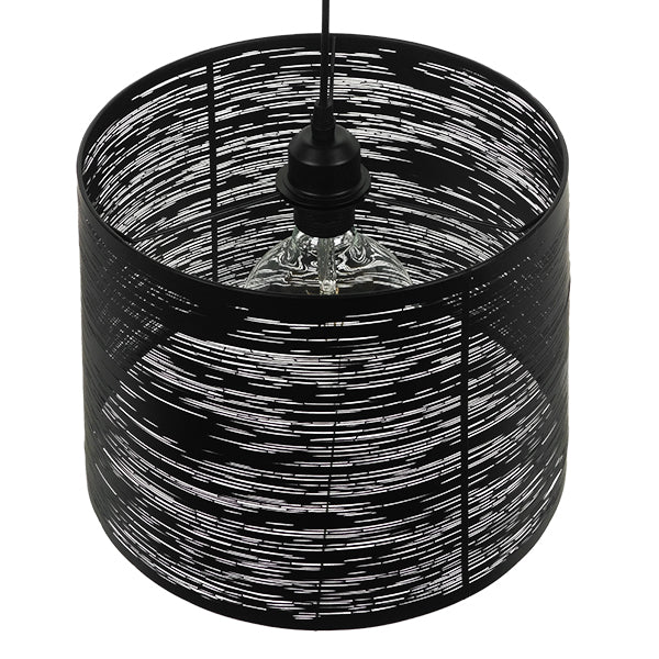 GLOBOSTAR® ACCADEMIA 01556 Μοντέρνο Κρεμαστό Φωτιστικό Οροφής με Ντουί 1 x E27 AC 220-240V IP20 - Μαύρο - Μ35 x Π35 x Υ25cm - ledmania.gr