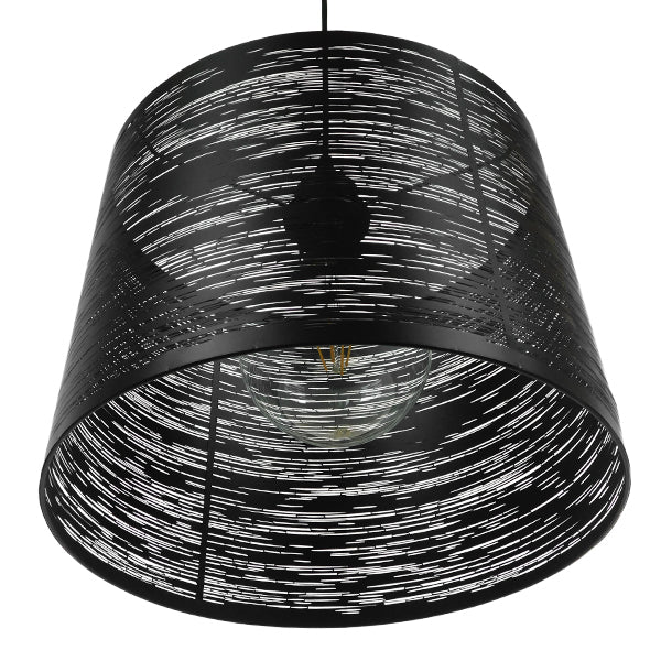 GLOBOSTAR® ACCADEMIA 01556 Μοντέρνο Κρεμαστό Φωτιστικό Οροφής με Ντουί 1 x E27 AC 220-240V IP20 - Μαύρο - Μ35 x Π35 x Υ25cm - ledmania.gr