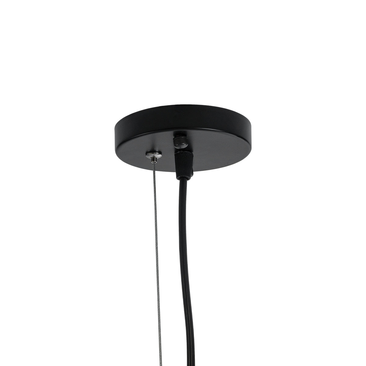 GLOBOSTAR® LILY 01560 Vintage Κρεμαστό Φωτιστικό Οροφής με Ντουί 1 x E27 AC 220-240V IP20 - Μαύρο & Λευκό - Μ25 x Π25 x Υ67cm - ledmania.gr