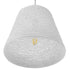 GloboStar® PLAYROOM 01562 Vintage Κρεμαστό Φωτιστικό Καπέλο Μονόφωτο 1 x E27 IP20 Λευκό Rattan - Μ32 x Π32 x Υ27cm - ledmania.gr
