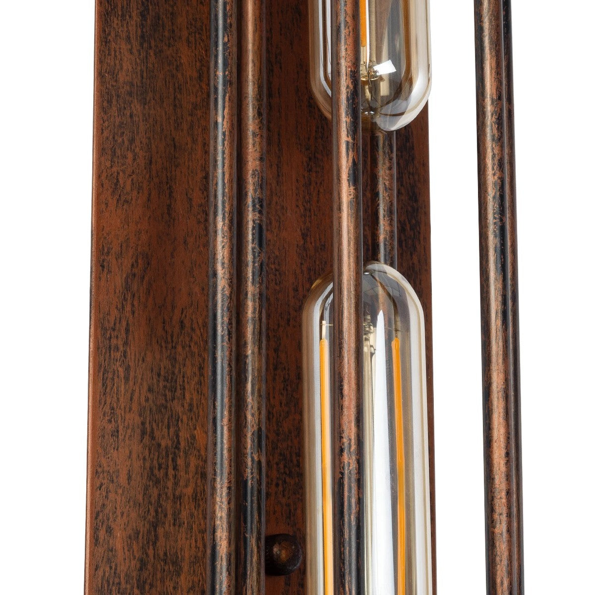 GLOBOSTAR® BESPOKE 01565 Vintage Φωτιστικό Τοίχου - Απλίκα με Ντουί 2 x E27 AC 220-240V IP20 - Χάλκινο Εφέ Σκουριάς - Μ10 x Π11 x Υ47cm - ledmania.gr