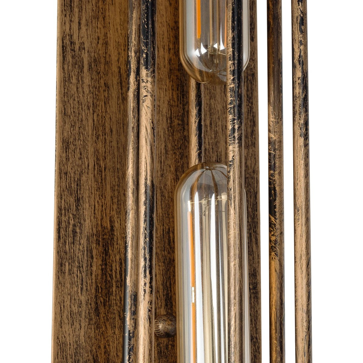 GLOBOSTAR® BESPOKE 01568 Vintage Φωτιστικό Τοίχου - Απλίκα με Ντουί 2 x E27 AC 220-240V IP20 - Χρυσό Εφέ Σκουριάς - Μ10 x Π11 x Υ47cm - ledmania.gr
