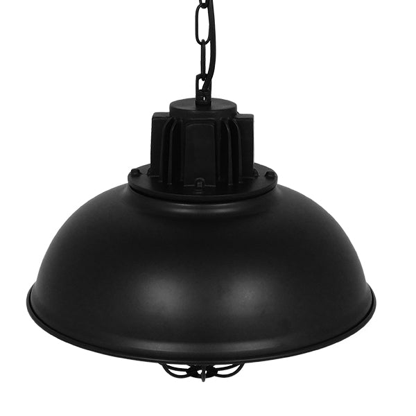 GloboStar® HARROW 01571 Vintage Κρεμαστό Φωτιστικό Καμπάνα Μονόφωτο 1 x E27 IP20 Μαύρο Μέταλλο Μ33 x Π33 x Υ32cm - ledmania.gr
