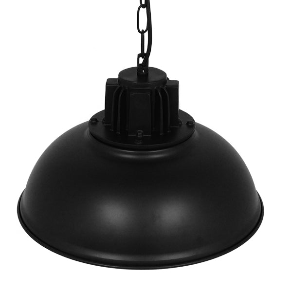 GloboStar® HARROW 01571 Vintage Κρεμαστό Φωτιστικό Καμπάνα Μονόφωτο 1 x E27 IP20 Μαύρο Μέταλλο Μ33 x Π33 x Υ32cm - ledmania.gr
