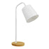 GLOBOSTAR® RIBBON 01574 Μοντέρνο Επιτραπέζιο Φωτιστικό Πορτατίφ με Ντουί 1 x E27 AC 220-240V IP20 - Λευκό & Μπεζ - Μ15 x Π30 x Υ49cm - ledmania.gr
