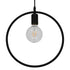 GLOBOSTAR® OMICRON 01578 Μοντέρνο Κρεμαστό Φωτιστικό Οροφής με Ντουί 1 x E27 AC 220-240V IP20 - Μαύρο - Μ33 x Π4 x Υ33cm - ledmania.gr