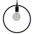 GLOBOSTAR® OMICRON 01578 Μοντέρνο Κρεμαστό Φωτιστικό Οροφής με Ντουί 1 x E27 AC 220-240V IP20 - Μαύρο - Μ33 x Π4 x Υ33cm - ledmania.gr
