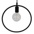 GLOBOSTAR® OMICRON 01578 Μοντέρνο Κρεμαστό Φωτιστικό Οροφής με Ντουί 1 x E27 AC 220-240V IP20 - Μαύρο - Μ33 x Π4 x Υ33cm - ledmania.gr