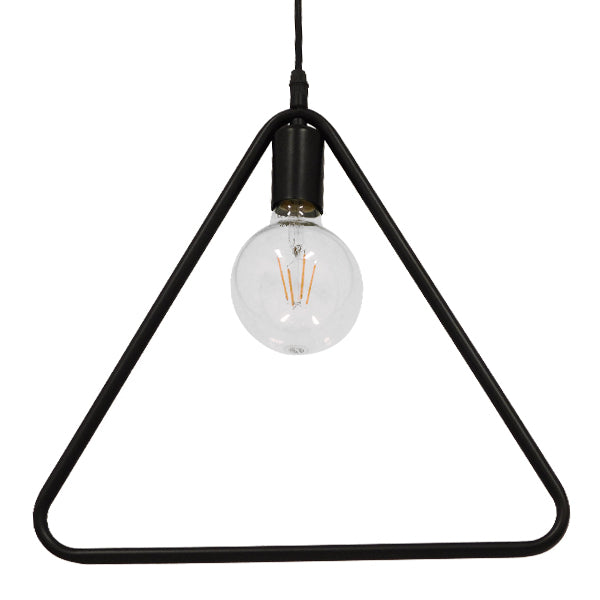 GloboStar® DELTA 01580 Μοντέρνο Κρεμαστό Φωτιστικό Οροφής Μονόφωτο 1 x E27 Μαύρο Μεταλλικό Μ38 x Π4 x Υ33cm - ledmania.gr