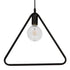 GloboStar® DELTA 01580 Μοντέρνο Κρεμαστό Φωτιστικό Οροφής Μονόφωτο 1 x E27 Μαύρο Μεταλλικό Μ38 x Π4 x Υ33cm - ledmania.gr