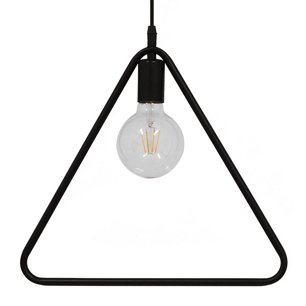 GloboStar® DELTA 01580 Μοντέρνο Κρεμαστό Φωτιστικό Οροφής Μονόφωτο 1 x E27 Μαύρο Μεταλλικό Μ38 x Π4 x Υ33cm - ledmania.gr