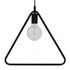 GloboStar® DELTA 01580 Μοντέρνο Κρεμαστό Φωτιστικό Οροφής Μονόφωτο 1 x E27 Μαύρο Μεταλλικό Μ38 x Π4 x Υ33cm - ledmania.gr