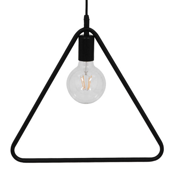 GloboStar® DELTA 01580 Μοντέρνο Κρεμαστό Φωτιστικό Οροφής Μονόφωτο 1 x E27 Μαύρο Μεταλλικό Μ38 x Π4 x Υ33cm - ledmania.gr