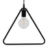 GloboStar® DELTA 01580 Μοντέρνο Κρεμαστό Φωτιστικό Οροφής Μονόφωτο 1 x E27 Μαύρο Μεταλλικό Μ38 x Π4 x Υ33cm - ledmania.gr