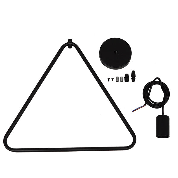 GloboStar® DELTA 01580 Μοντέρνο Κρεμαστό Φωτιστικό Οροφής Μονόφωτο 1 x E27 Μαύρο Μεταλλικό Μ38 x Π4 x Υ33cm - ledmania.gr
