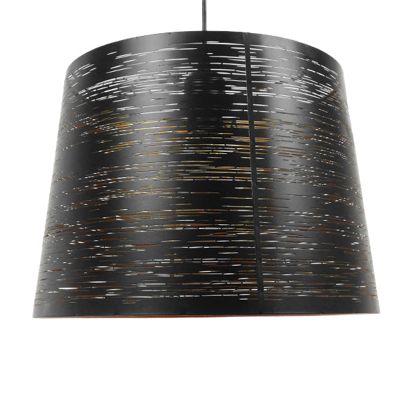 GloboStar® ACCADEMIA 01584 Μοντέρνο Industrial Κρεμαστό Φωτιστικό Οροφής Μονόφωτο 1 x E27 Μεταλλικό Μαύρο - Χρυσό Καμπάνα Φ35 x Υ25cm - ledmania.gr