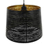GloboStar® ACCADEMIA 01584 Μοντέρνο Industrial Κρεμαστό Φωτιστικό Οροφής Μονόφωτο 1 x E27 Μεταλλικό Μαύρο - Χρυσό Καμπάνα Φ35 x Υ25cm - ledmania.gr