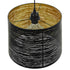 GloboStar® ACCADEMIA 01584 Μοντέρνο Industrial Κρεμαστό Φωτιστικό Οροφής Μονόφωτο 1 x E27 Μεταλλικό Μαύρο - Χρυσό Καμπάνα Φ35 x Υ25cm - ledmania.gr