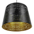 GloboStar® ACCADEMIA 01584 Μοντέρνο Industrial Κρεμαστό Φωτιστικό Οροφής Μονόφωτο 1 x E27 Μεταλλικό Μαύρο - Χρυσό Καμπάνα Φ35 x Υ25cm - ledmania.gr