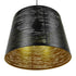 GloboStar® ACCADEMIA 01584 Μοντέρνο Industrial Κρεμαστό Φωτιστικό Οροφής Μονόφωτο 1 x E27 Μεταλλικό Μαύρο - Χρυσό Καμπάνα Φ35 x Υ25cm - ledmania.gr