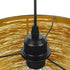 GloboStar® ACCADEMIA 01584 Μοντέρνο Industrial Κρεμαστό Φωτιστικό Οροφής Μονόφωτο 1 x E27 Μεταλλικό Μαύρο - Χρυσό Καμπάνα Φ35 x Υ25cm - ledmania.gr