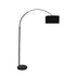 GloboStar® IMPERIAL 01587 Μοντέρνο Επιδαπέδιο Φωτιστικό Μονόφωτο 1 x E27 IP20 Μαύρο Μέταλλο, Μαύρο Ύφασμα με Μαύρο Μάρμαρο - Μ38 x Π38 x Υ172cm - ledmania.gr