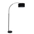 GloboStar® IMPERIAL 01587 Μοντέρνο Επιδαπέδιο Φωτιστικό Μονόφωτο 1 x E27 IP20 Μαύρο Μέταλλο, Μαύρο Ύφασμα με Μαύρο Μάρμαρο - Μ38 x Π38 x Υ172cm - ledmania.gr