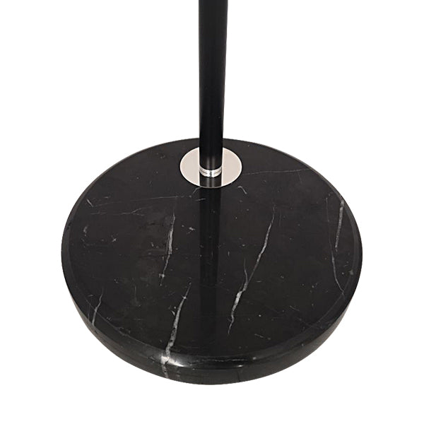 GloboStar® IMPERIAL 01587 Μοντέρνο Επιδαπέδιο Φωτιστικό Μονόφωτο 1 x E27 IP20 Μαύρο Μέταλλο, Μαύρο Ύφασμα με Μαύρο Μάρμαρο - Μ38 x Π38 x Υ172cm - ledmania.gr