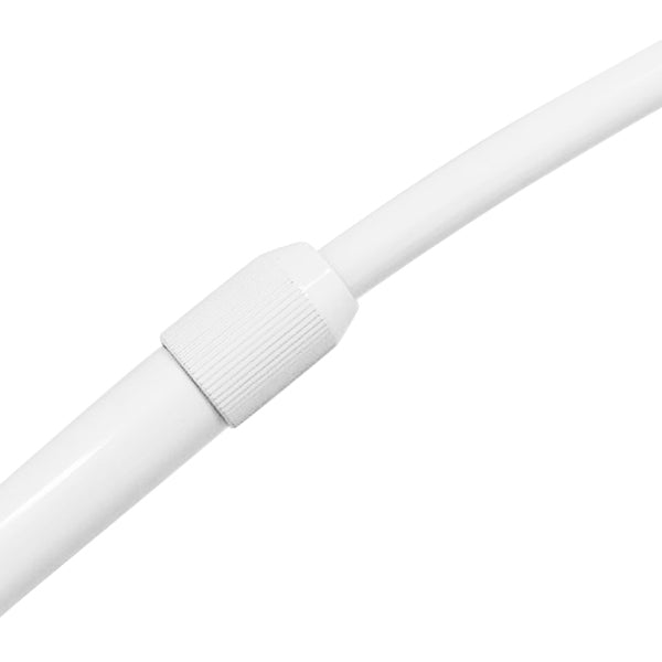 GloboStar® IMPERIAL 01588 Μοντέρνο Επιδαπέδιο Φωτιστικό Μονόφωτο 1 x E27 IP20 Λευκό Μέταλλο, Λευκό Ύφασμα με Γκρι Μάρμαρο - Μ34 x Π34 x Υ172cm - ledmania.gr
