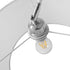 GloboStar® IMPERIAL 01588 Μοντέρνο Επιδαπέδιο Φωτιστικό Μονόφωτο 1 x E27 IP20 Λευκό Μέταλλο, Λευκό Ύφασμα με Γκρι Μάρμαρο - Μ34 x Π34 x Υ172cm - ledmania.gr