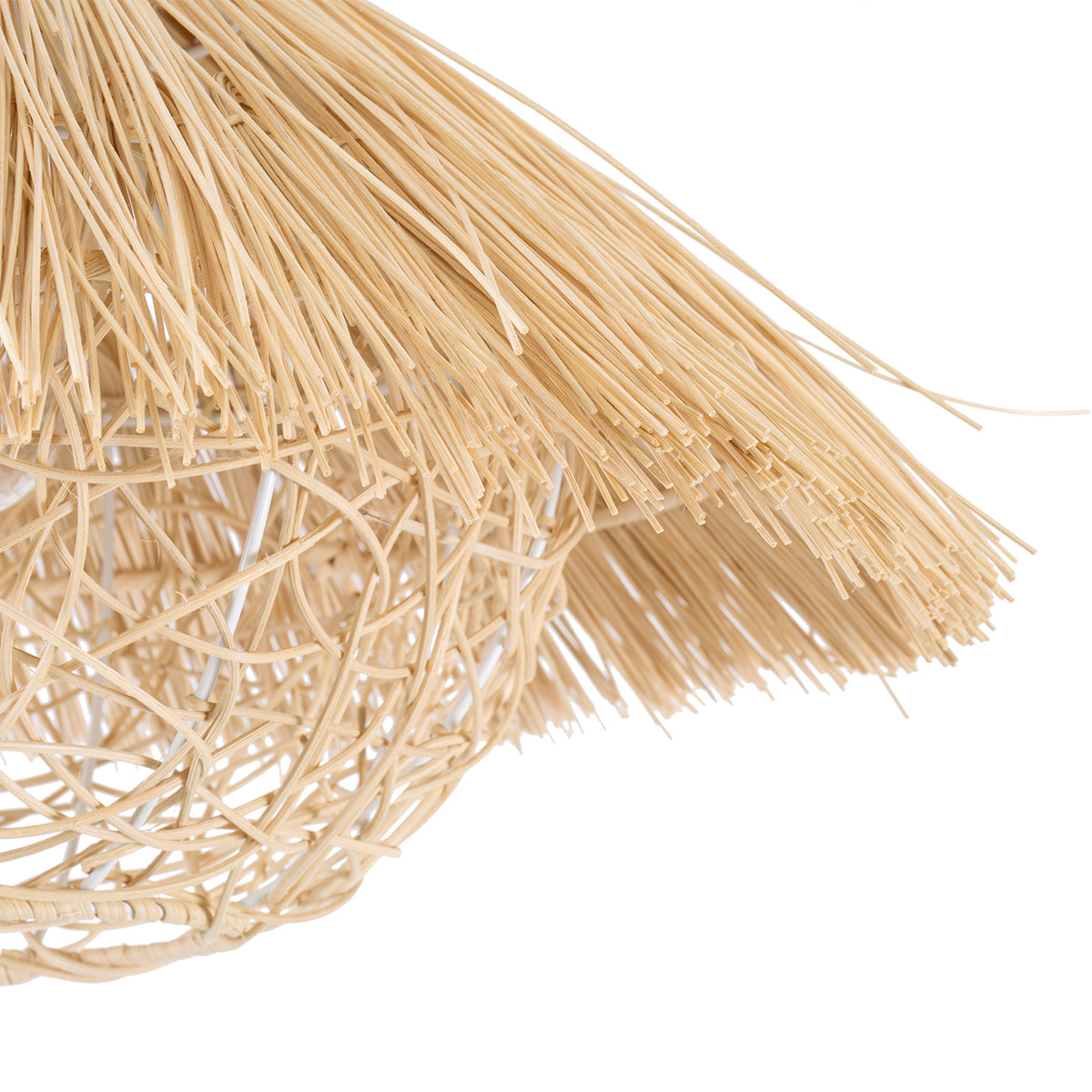GLOBOSTAR® CHEOPE 01599 Boho Κρεμαστό Φωτιστικό Οροφής με Ντουί 1 x E27 AC 220-240V IP20 - Μπεζ - Μ45 x Π45 x Υ35cm - ledmania.gr