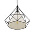 GLOBOSTAR® KAIRI 01618 Μοντέρνο Κρεμαστό Φωτιστικό Οροφής με Ντουί 1 x E27 AC 220-240V IP20 - Μαύρο & Λευκό - Μ38 x Π38 x Υ39cm